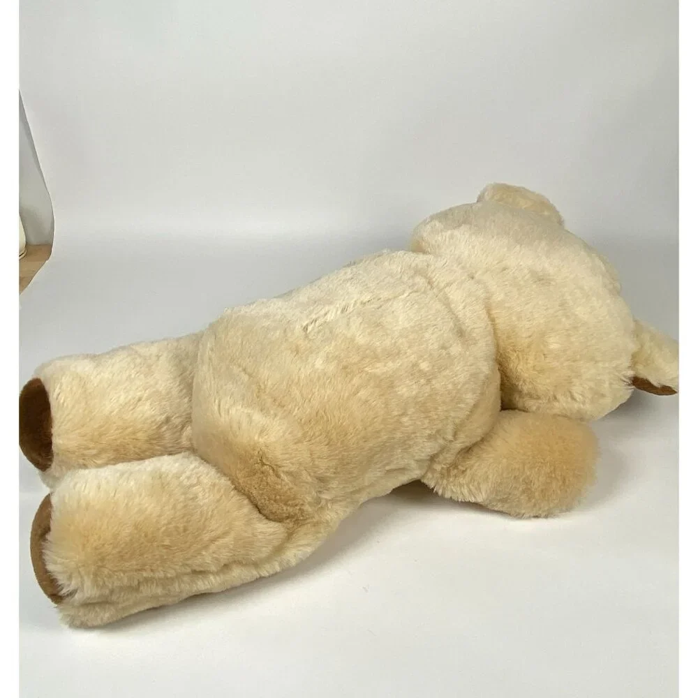1987 Well Made Happiness Aid Teddy Bear Plush Toy Stuffed Animal Brown w Bow